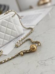 Chanel Small Vanity Case with Chain Pearl Crush White Lambskin - 5