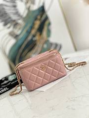 Chanel Small Vanity Case with Chain Pearl Crush Pink Lambskin - 1