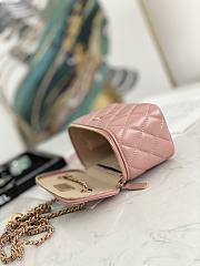 Chanel Small Vanity Case with Chain Pearl Crush Pink Lambskin - 6