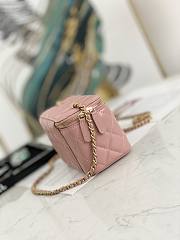 Chanel Small Vanity Case with Chain Pearl Crush Pink Lambskin - 5