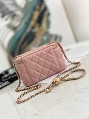 Chanel Small Vanity Case with Chain Pearl Crush Pink Lambskin - 3