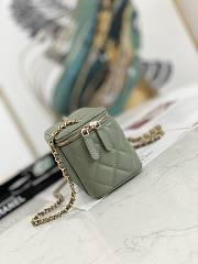 Chanel Small Vanity Case with Chain Pearl Crush Khaki Lambskin - 5