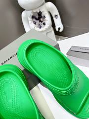 Balenciaga Women's Pool Crocs Slide Sandal In Green - 4