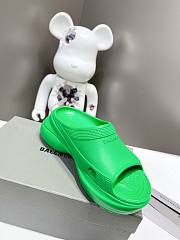 Balenciaga Women's Pool Crocs Slide Sandal In Green - 3