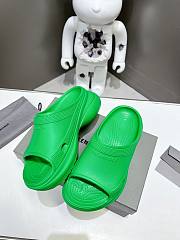 Balenciaga Women's Pool Crocs Slide Sandal In Green - 2