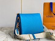 LV Coussin PM Blue Lambskin size 26 x 20 x 12 cm - 2