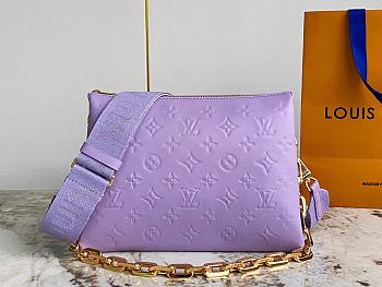 LV Coussin PM Light Purple Lambskin size 26 x 20 x 12 cm