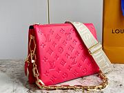LV Coussin PM Red Lambskin size 26 x 20 x 12 cm - 3