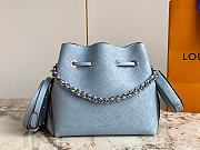 LV Bella Blue Mahina Leather M21886 size 19 x 22 x 14 cm - 1