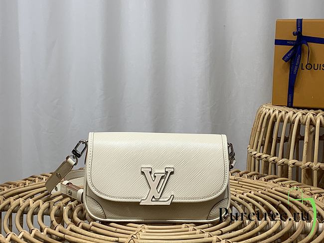 LV Buci Quartz White Epi Leather M59457 size 24.5 x 15.5 x 9 cm - 1