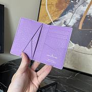 LV Pocket Organizer Purple Monogram Comics Canvas M82024 size 7.5x11.1x1 cm - 5