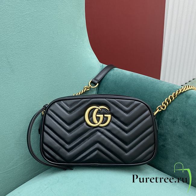 Gucci GG Marmont Small Shoulder Bag Black 447632 size 24x7x13 cm - 1