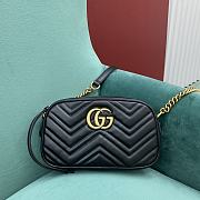 Gucci GG Marmont Small Shoulder Bag Black 447632 size 24x7x13 cm - 1