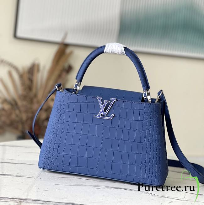 Louis Vuitton LV Capucines Blue Crocodile Pattern Size 31 x 20 x 11 cm - 1