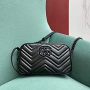 Gucci GG Marmont Small Shoulder Bag Full Black 447632 size 24x7x13 cm - 1