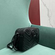 Gucci GG Marmont Small Shoulder Bag Full Black 447632 size 24x7x13 cm - 5