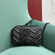 Gucci GG Marmont Small Shoulder Bag Full Black 447632 size 24x7x13 cm - 2
