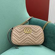 Gucci GG Marmont Small Shoulder Bag Dusty Pink 447632 size 24x7x13 cm - 1