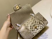 Chanel Classic Small Flap Bag Python Leather 20cm - 4