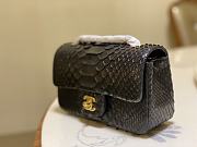 Chanel Classic Small Flap Bag Black Python Leather 20cm - 5