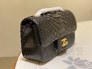Chanel Classic Small Flap Bag Black Python Leather 20cm - 4