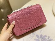 Chanel Classic Small Flap Pink Bag Python Leather 20cm - 5