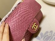Chanel Classic Small Flap Pink Bag Python Leather 20cm - 4