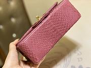 Chanel Classic Small Flap Pink Bag Python Leather 20cm - 2