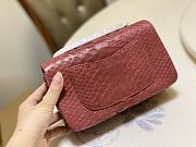 Chanel Classic Small Flap Burgundy Bag Python Leather 20cm - 5