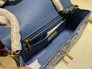 Chanel Classic Small Flap Bag Blue Python Leather 20cm - 3