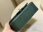 Chanel Classic Small Flap Bag Green Python Leather 20cm - 6