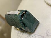 Chanel Classic Small Flap Bag Green Python Leather 20cm - 5
