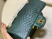 Chanel Classic Small Flap Bag Green Python Leather 20cm - 4