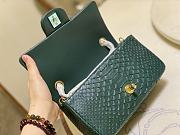 Chanel Classic Small Flap Bag Green Python Leather 20cm - 2