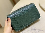 Chanel Classic Small Flap Bag Green Python Leather 20cm - 3