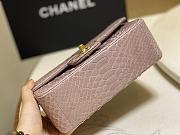 Chanel Classic Small Flap Light Pink Bag Python Leather 20cm - 6