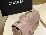 Chanel Classic Small Flap Light Pink Bag Python Leather 20cm - 5