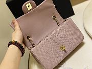 Chanel Classic Small Flap Light Pink Bag Python Leather 20cm - 3