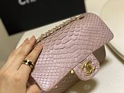 Chanel Classic Small Flap Light Pink Bag Python Leather 20cm - 2