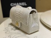 Chanel Classic Small Flap Bag White Python Leather 20cm - 6