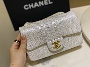 Chanel Classic Small Flap Bag White Python Leather 20cm - 4