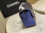 Chanel Classic Small Flap Bag Purple Python Leather 20cm - 6