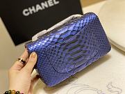 Chanel Classic Small Flap Bag Purple Python Leather 20cm - 4