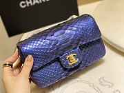 Chanel Classic Small Flap Bag Purple Python Leather 20cm - 2