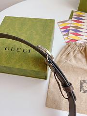 Gucci Reversible GG Supreme Belt Silver Hardware 4 cm - 3