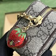 Gucci Coin Purse With Double G Strawberry size 8.5x8x5.5 cm  - 2