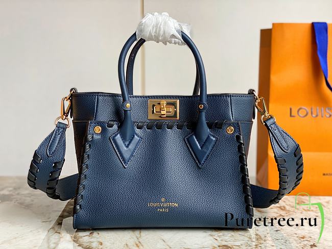 LV On My Side PM Bag Navy Blue M21585 size 25 x 20 x 12 cm - 1