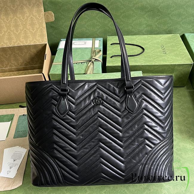 Gucci GG Marmont Large Tote Bag Black 739684 size 38.5x29x14 cm - 1