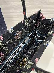 Dior Large Book Tote Black Multicolor Dior Petites Fleurs Embroidery - 6
