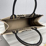 Dior Medium Book Tote Brown/Black Macro Toile de Jouy Tiger Embroidery - 6